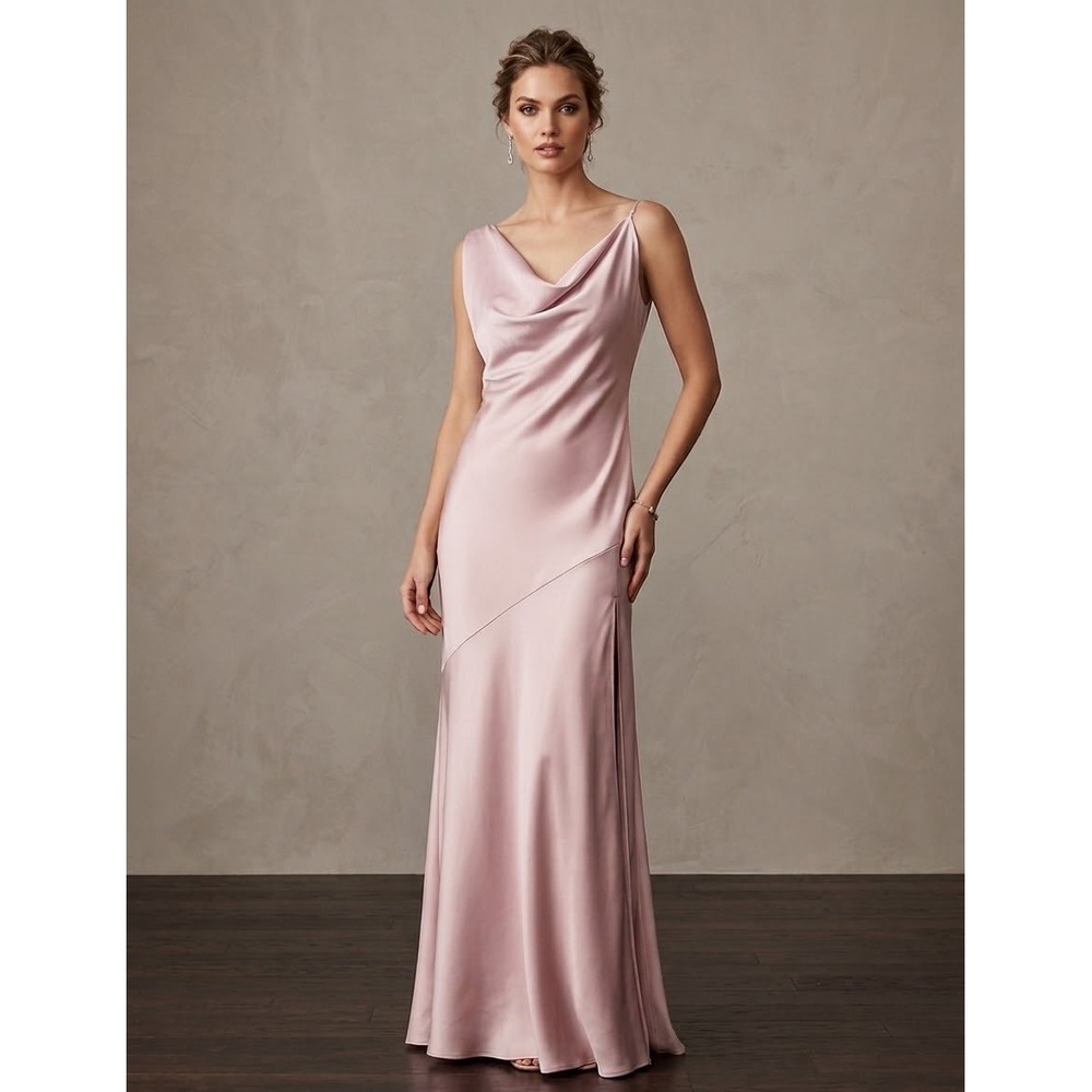 Lulus Impressive Energy Blush Pink Asymmetrical Maxi Dress Women XL New